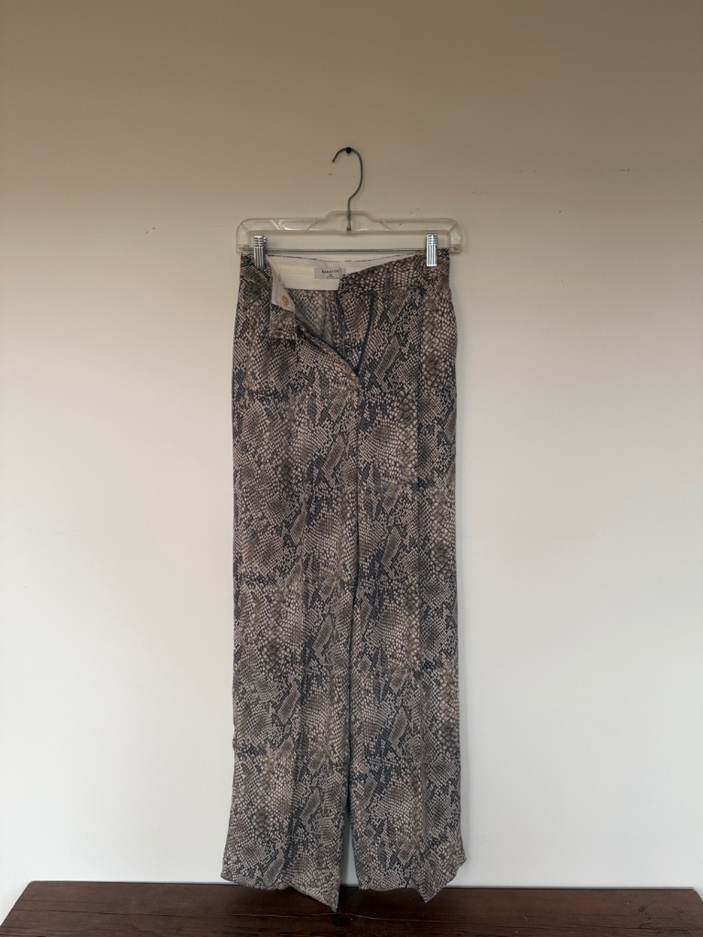 Banting/Aritzia Snake Print Wide Leg Pants - Neutral Tones